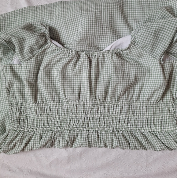 HOLLISTER Green Flutter Sleeve Double Tie Skort Dress - Picture 11 of 11